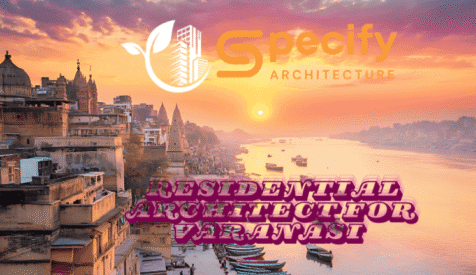 Modern 3D residential building elevation design in Varanasi by expert architects.